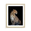 Plakat w ramie 40x50 - Elegancja Jaguarowej Pantery - jaguar, pantera - rama drewno