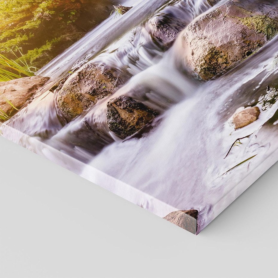 Obraz na płótnie 40x40 - Moc Natury - wodospad, rzeka