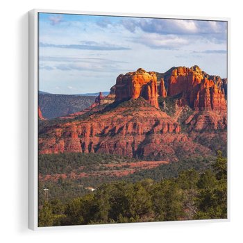 Obraz w ramie 80x80 - Majestatyczny Wielki Kanion - wielki kanion, perspektywa - rama biała