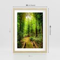 Plakat w ramie 30x40 - Współistnienie z naturą - drzewa, las - rama drewno