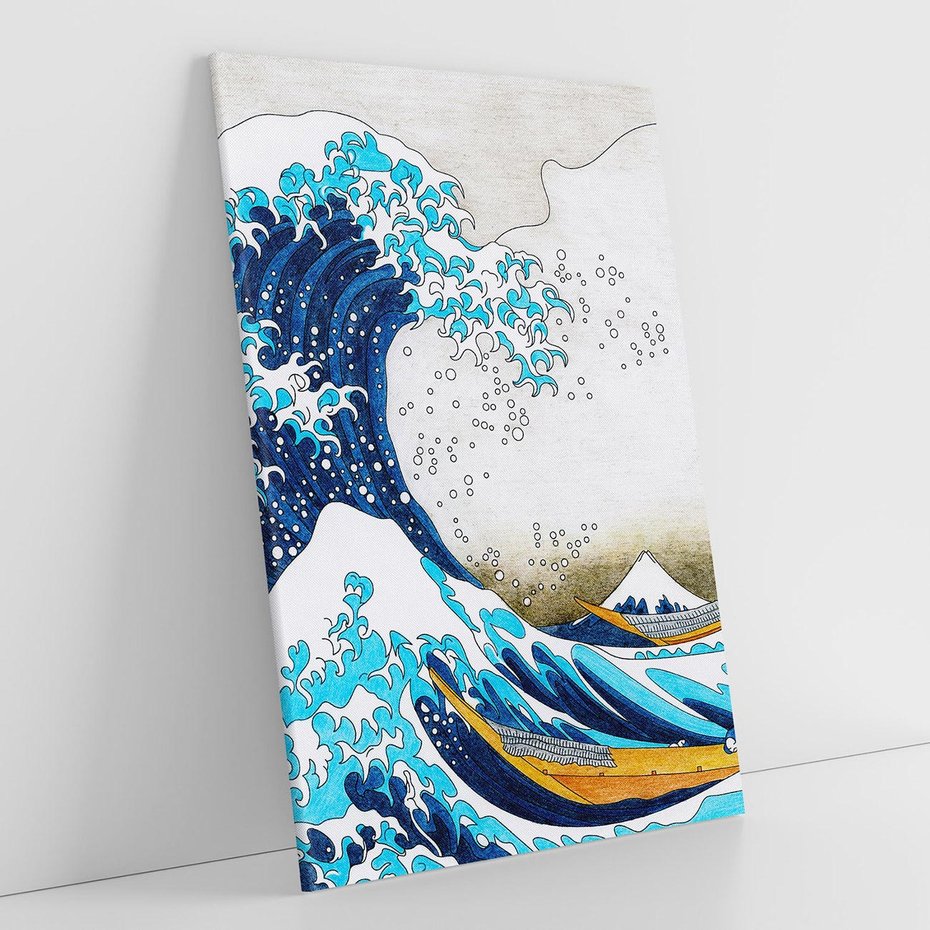 Obraz na płótnie 80x120 - Wzburzone Morze - wielka fala w kaganawie, Hokusai