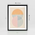 Plakat w ramie 30x40 - Migotliwe Wzory - geometryczne kształty, koła - rama czarna