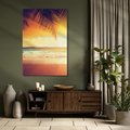 Obraz na płótnie 70x100 - Magia zachodu słońca na Karaibach - Karaiby, zachód