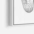 Obraz w ramie 50x70 - Przesunięte Jabłko - minimalistyczny plakat, jabłko - rama biała