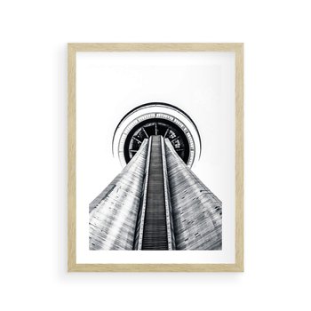 Plakat w ramie 40x50 - Perspektywa Wieży - architektura, wieża - rama drewno