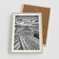 Plakat w ramie 50x70 - Pomost nad Morzem - pomost, morze - rama drewno