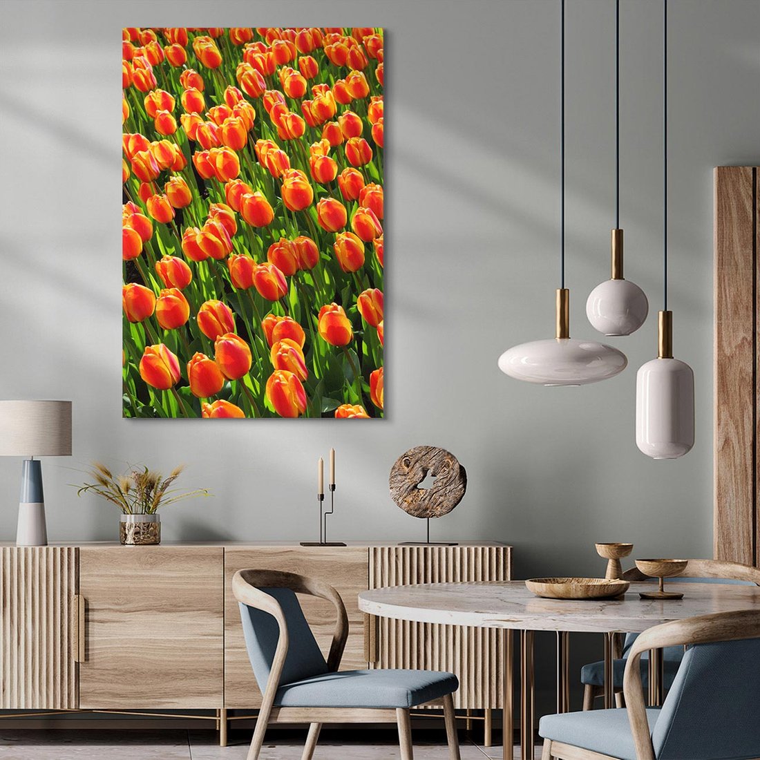 Obraz na płótnie 80x120 - Tulipanowa eksplozja - tulipany, kwiaty