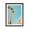 Plakat w ramie 50x70 - Letnie Marzenia - palmy, na tle nieba - rama czarna