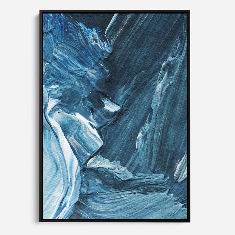 Obraz w ramie 50x70 - Wyrazista abstrakcja w akwareli - abstrakcja, akwarela - rama czarna