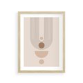 Plakat w ramie 30x40 - Strukturalne Kształty Postępu - boho plakat, minimalizm - rama drewno