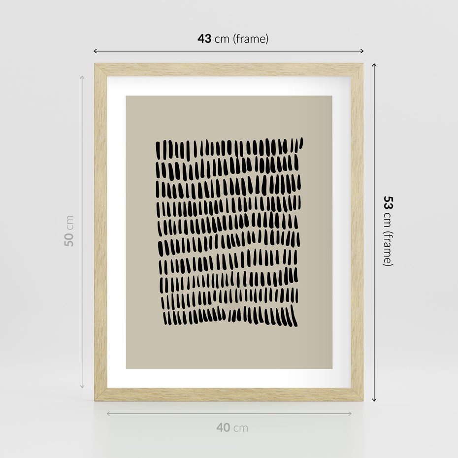 Plakat w ramie 40x50 - Echa Zapomnianych Wymiarów - nowoczesna sztuka, plakat - rama drewno