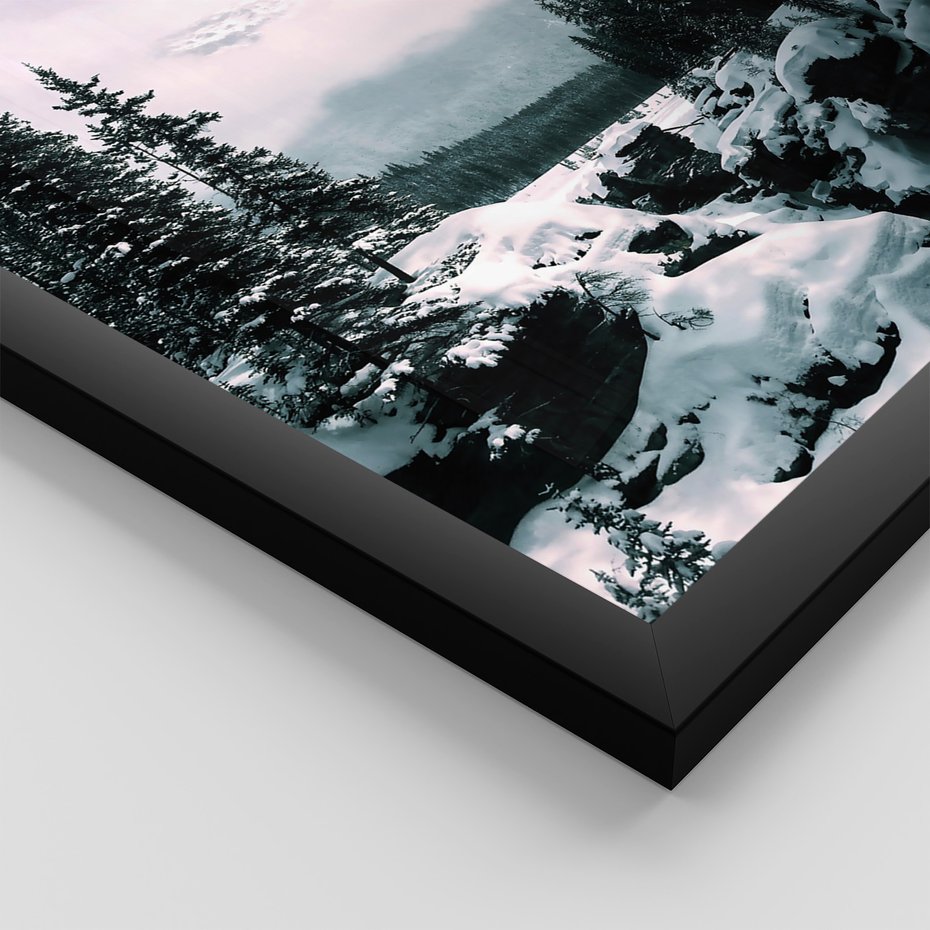 Zestaw obrazy w ramie 40x50 galeria - Motywacja, cytat, napis, góry - rama czarna