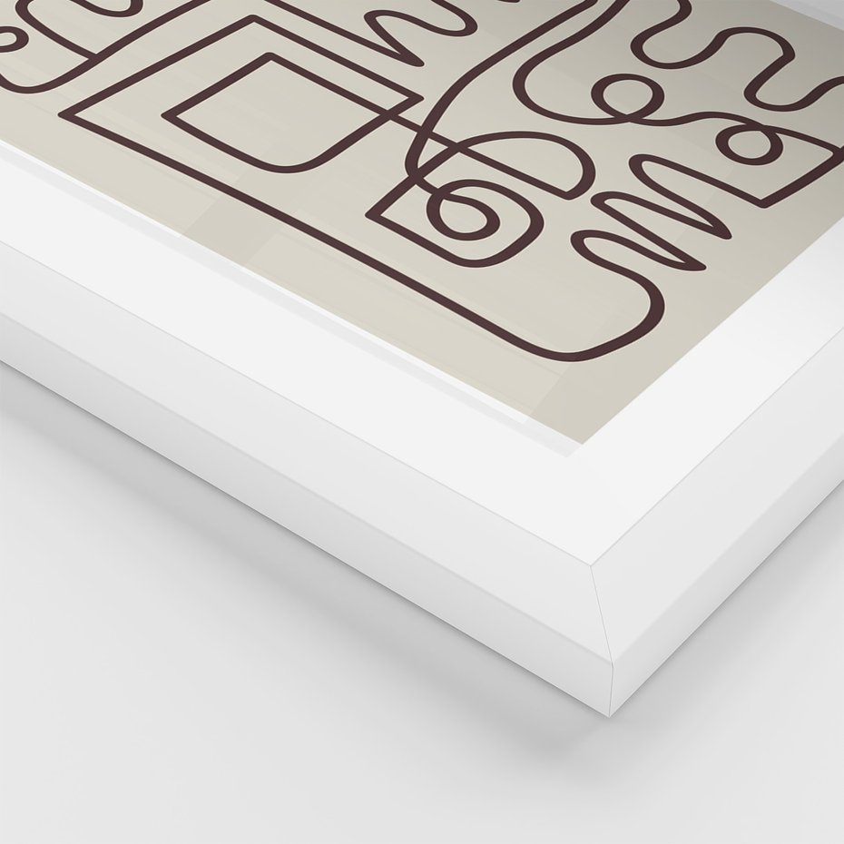 Zestaw obrazy w ramie 30x40 galeria - Sztuka, współczesna, plakaty - rama biała