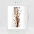 Plakat w ramie 40x50 - Minimalizm Palmowy: Sucha Uroda - sucha palma, minimalizm - rama biała