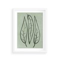 Plakat w ramie 30x40 - Energetyczne Ekspresje Natury - zielony plakat, roślinne motywy - rama biała