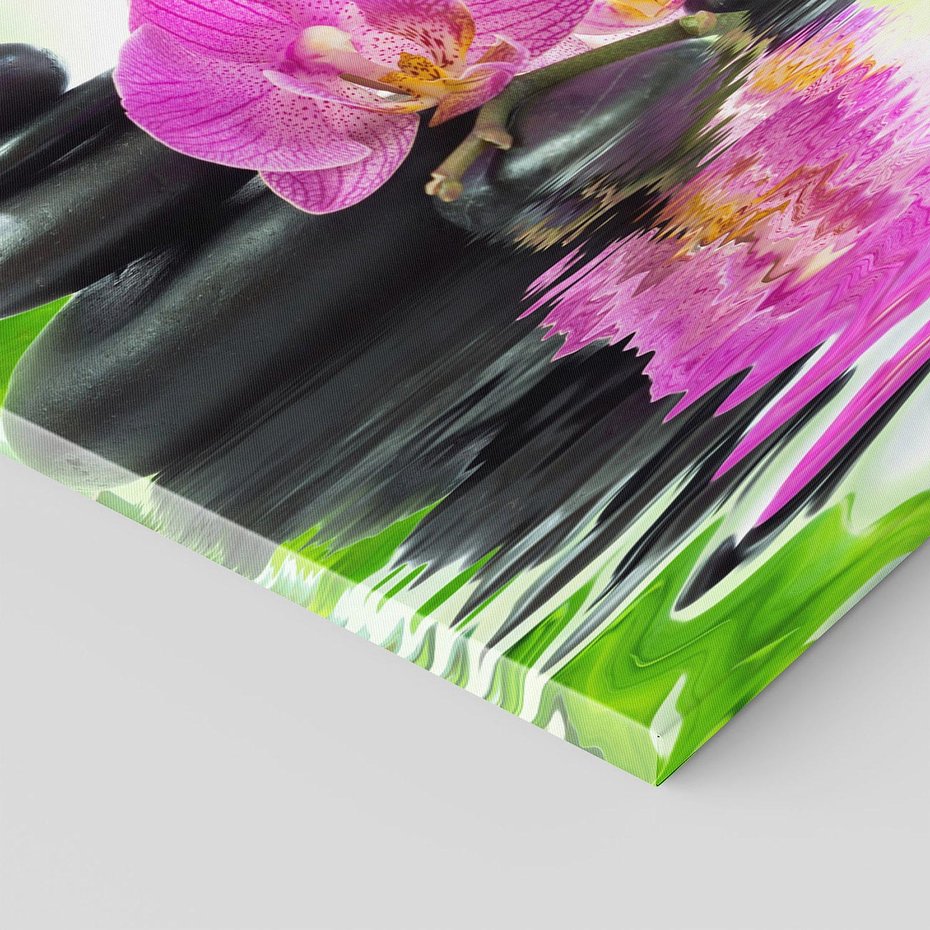 Obraz na płótnie 80x120 - Relaksujący świat SPA z kwiatami i bambusem - spa, kwiaty