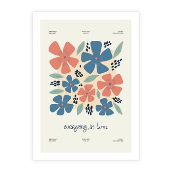 Plakat bez ramy 30x40 - Kształtując Marzenia - kwiaty, nowoczesna abstrakcja