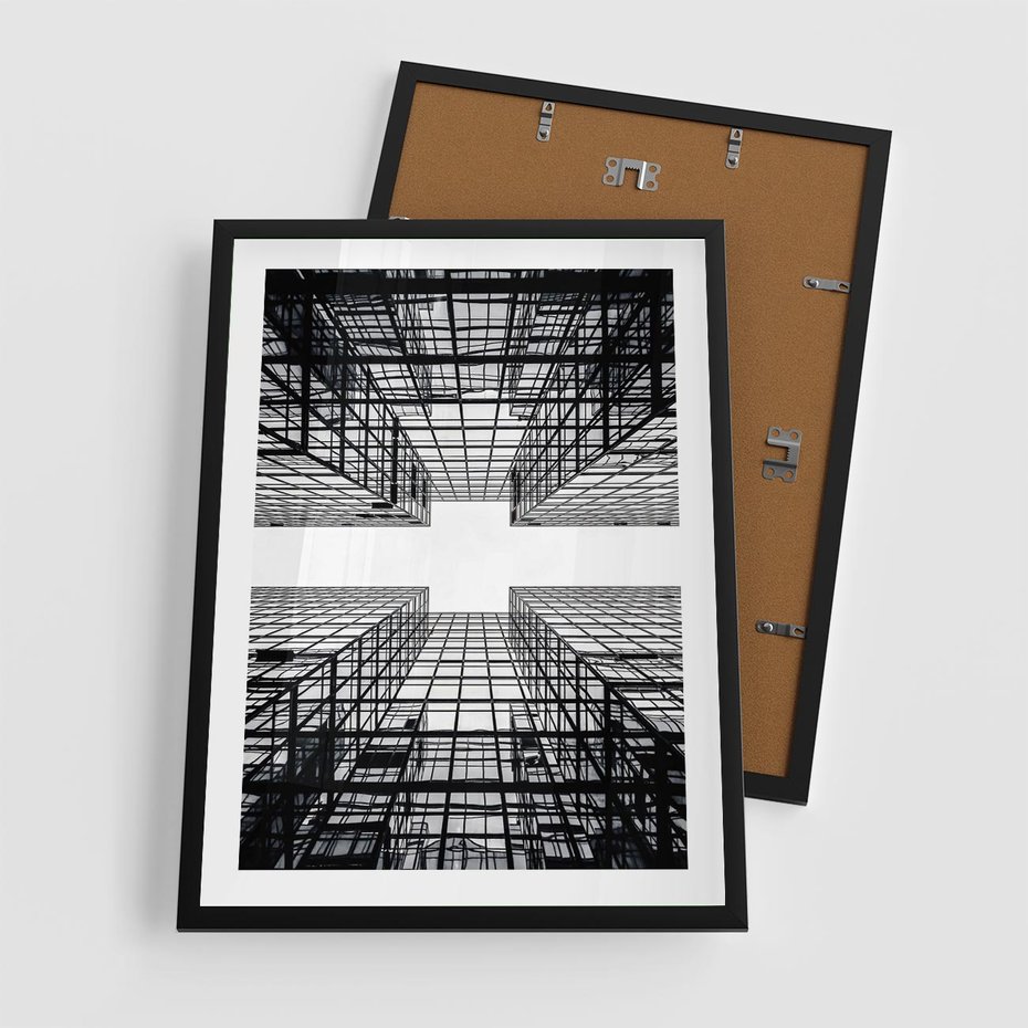 Plakat w ramie 50x70 - Czar i Wielkość - wieżowce, architektura - rama czarna