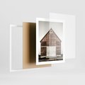Plakat w ramie 40x50 - Rustykalny Drewniany Domek - domek, drewniany dom - rama biała