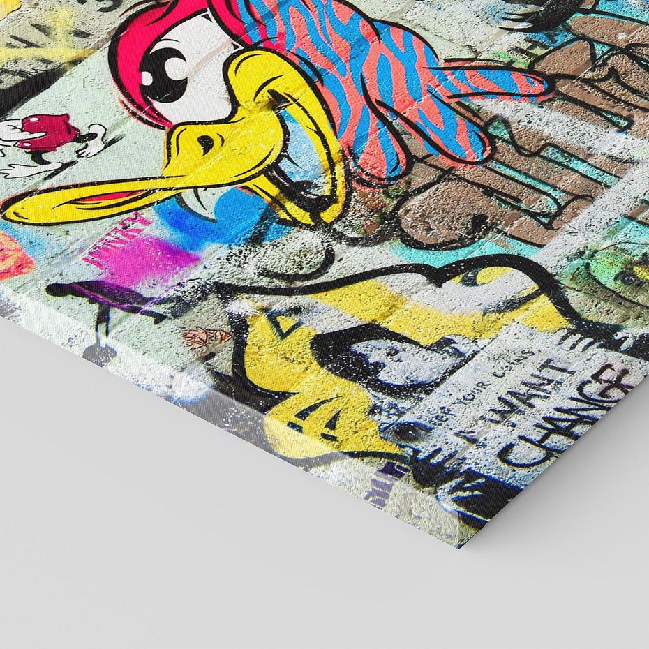 Obraz na płótnie 120x40 - Energiczne wybuchy graffiti - graffiti