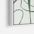 Obraz w ramie 70x100 - Zielony Spokój - zielona abstrakcja, spokojny plakat - rama biała