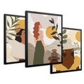 Zestaw obrazy w ramie 40x50 galeria - Boho, kobiety, postacie - rama czarna