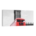 Obraz na płótnie 140x70 - Autobusy w tętniącym życiem Londynie - Londyn, autobus