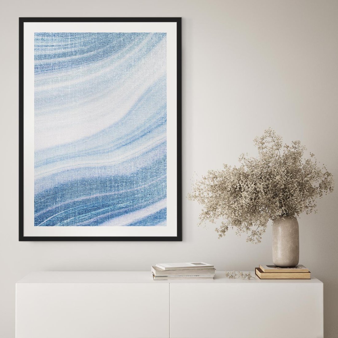 Plakat w ramie 40x50 - Abstrakcyjna akwarela - abstrakcja, akwarela - rama czarna