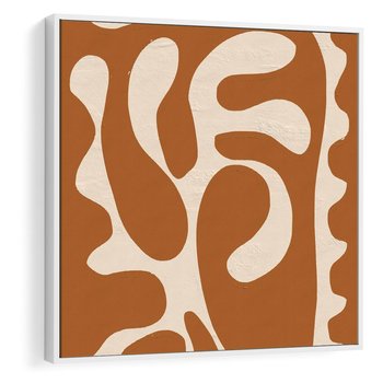 Obraz w ramie 80x80 - Wnętrza Akwarelowej Wyobraźni - abstrakcyjny obraz, plakat - rama biała