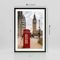 Plakat w ramie 50x70 - Symbol Big Benu - Londyn, budka - rama czarna