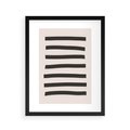 Plakat w ramie 40x50 - Strukturalna Rewolucja Form - minimalizm, czarne pasy - rama czarna
