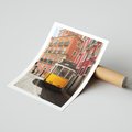 Plakat bez ramy 21x30 - Urok tramwaju w Lizbonie - Lizbona, tramwaj