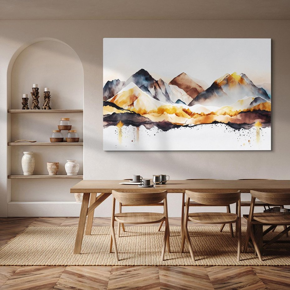 Obraz na płótnie 120x80 - Górska Grafika - góry, krajobraz