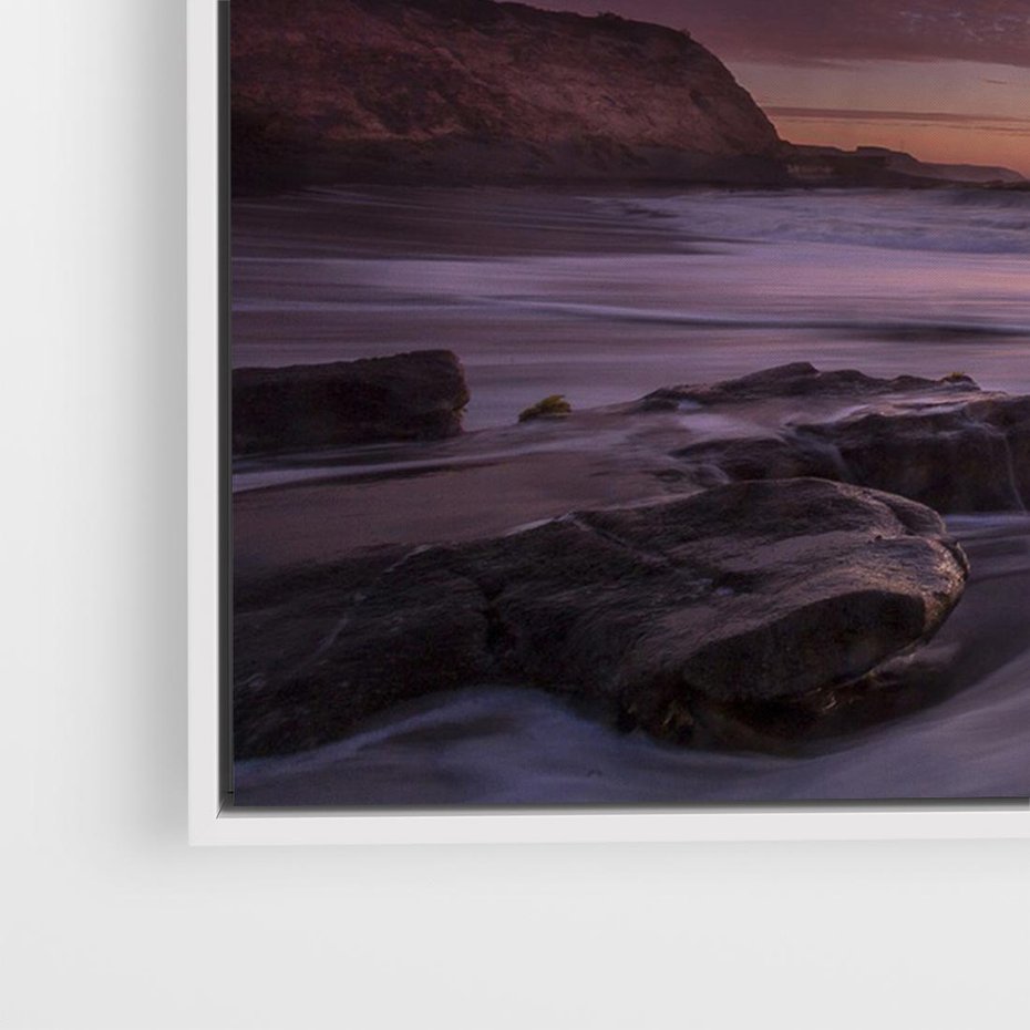 Obraz w ramie 100x70 - Spojrzenie w głąb duszy - zachód słońca, zmierzch - rama biała