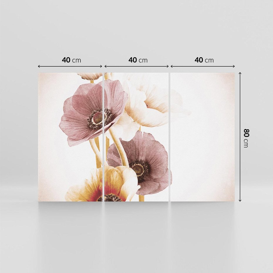 Obraz na płótnie 120x80 - Eksplozja kolorów - akwarela, maki