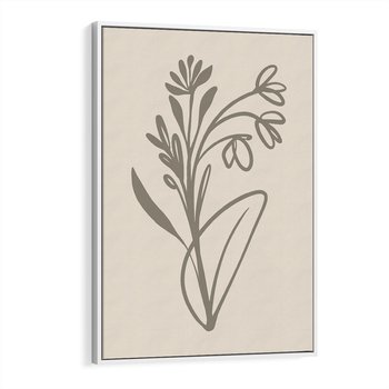 Obraz w ramie 70x100 - Kwiatowe Spektrum - nowoczesny plakat, subtelna sztuka - rama biała