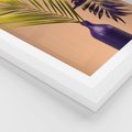 Plakat w ramie 30x40 - Delikatne Piękno - palma, pastele - rama biała