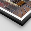 Plakat w ramie 40x50 - Lizbońskie tramwaje - podróż w czasie - Lizbona, tramwaj - rama czarna