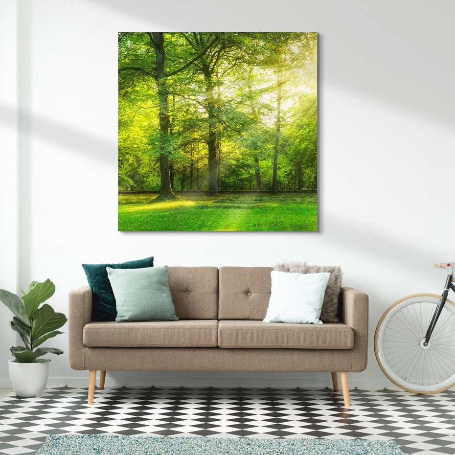 Obraz na płótnie 50x50 - Moc lasu - las, drzewa