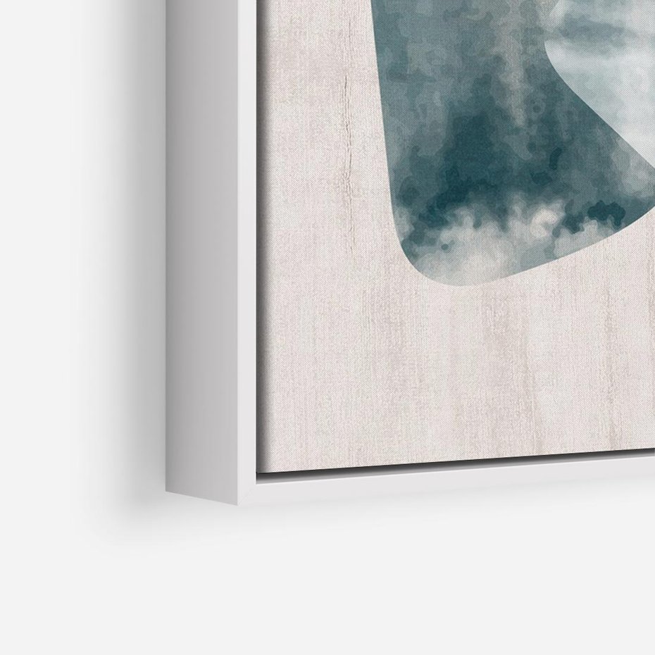 Obraz w ramie 120x80 - Minimalistyczne Plamy Farby - pastelowe geometryczne plamy, akwarela - rama biała