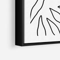 Obraz w ramie 50x70 - Konturem Naznaczone - mroczna sztuka, minimalizm - rama czarna