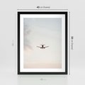 Plakat w ramie 40x50 - W Powietrzu: Samolot na Niebie - samolot w przestworzach, samolot na niebie - rama czarna
