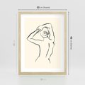 Plakat w ramie 30x40 - Tajemniczy Rytm - kobieta, posąg - rama drewno