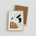 Plakat w ramie 30x40 - Styl i Klasyka - modowa fotografia, sweter - rama drewno