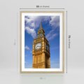 Plakat w ramie 50x70 - Czasowy Symbol - zegar, Big Ben - rama drewno