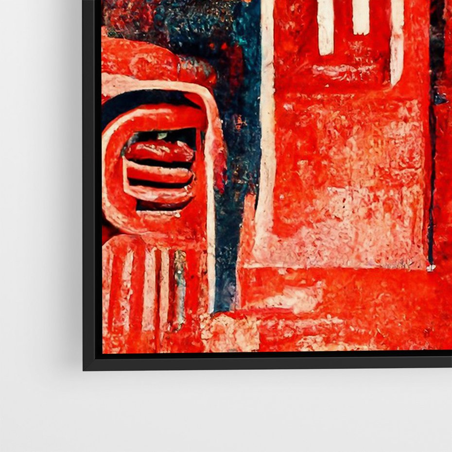 Obraz w ramie 50x70 - Mistyka Wschodnich Światów - orientalna sztuka, nawiązanie do Japonii - rama czarna