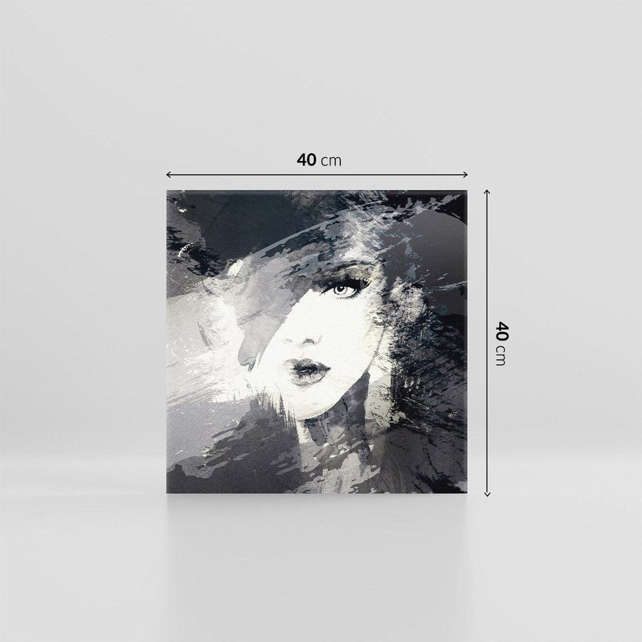 Obraz na płótnie 40x40 - Abstrakcyjna wizja kobiety - abstrakcja, kobieta