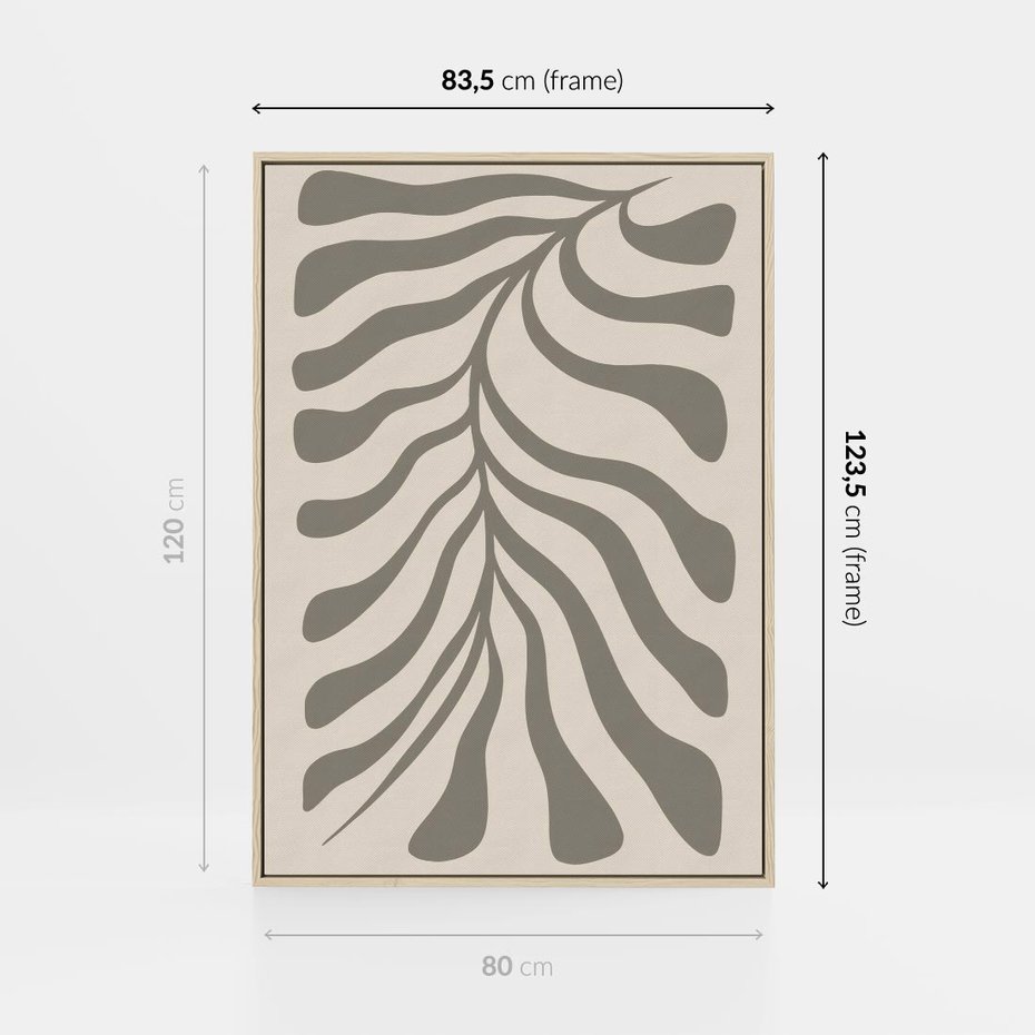 Obraz w ramie 80x120 - Zaklęte Kształty - nowoczesna sztuka, plakat modern - rama drewno