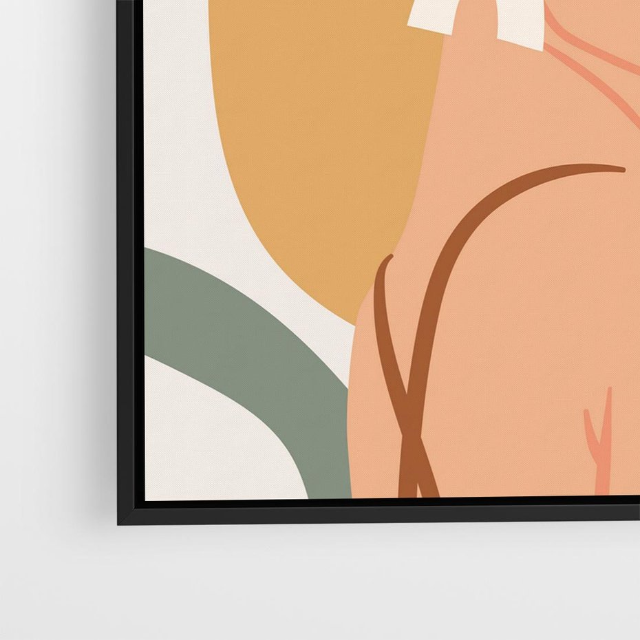 Obraz w ramie 50x50 - Kobieca Przenikliwość - nowoczesny plakat, styl retro - rama czarna