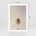 Plakat bez ramy 50x70 - Samotna Palma pod Niebem - samotna palma, na tle nieba
